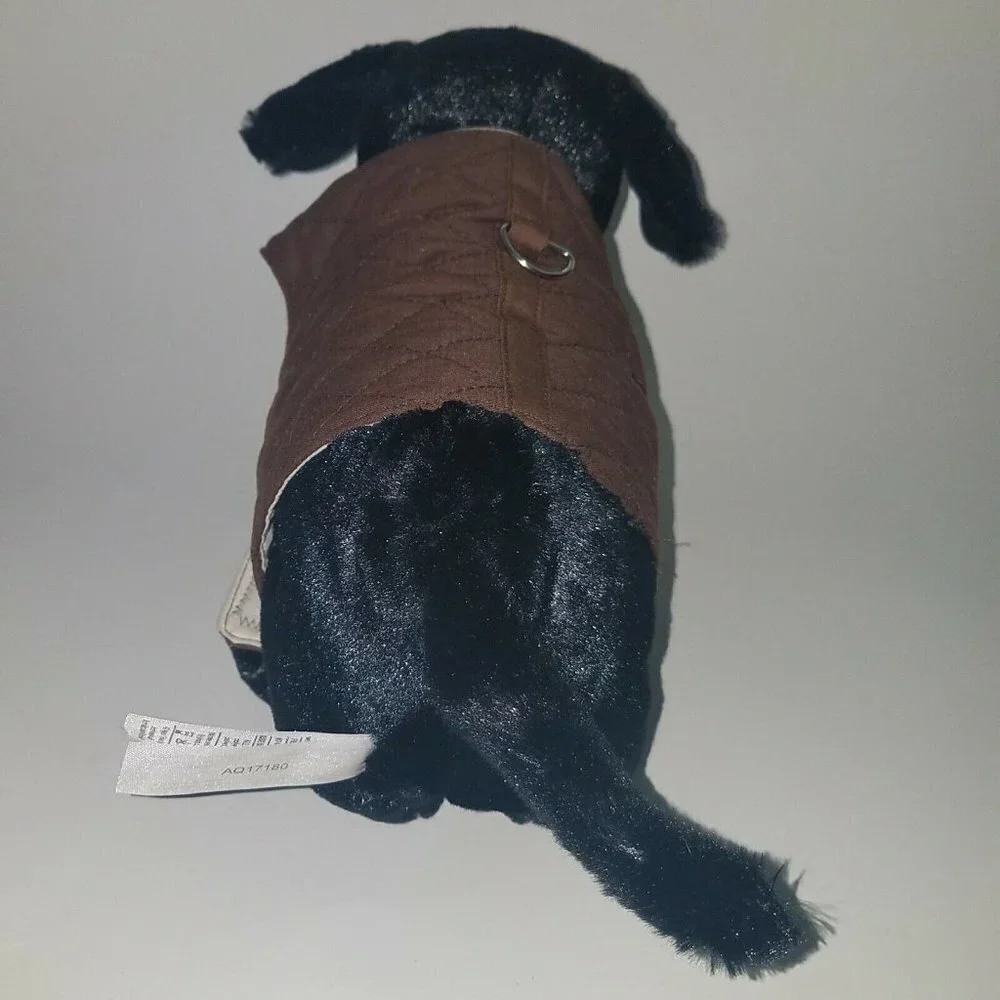 Melissa & Doug Black Lab Puppy Dog Plush Labrador Retriever Brown Vest Service